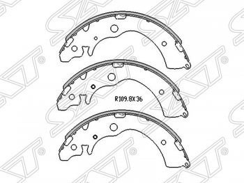 Колодки тормозные задние SAT Honda CR-V RD1,RD2,RD3  дорестайлинг (1995-1998)