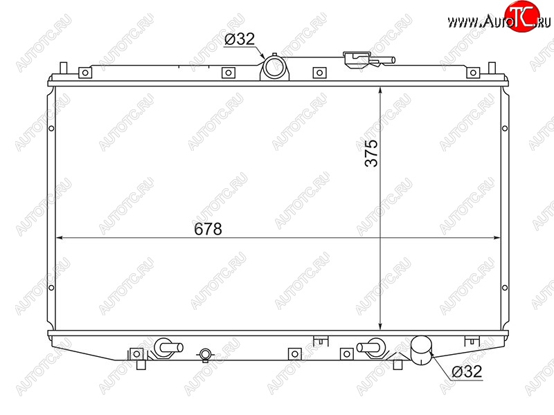 7 399 р. Радиатор двигателя SAT (пластинчатый, МКПП/АКПП, F23A 2.3)  Honda Avancier (1999-2003)  с доставкой в г. Горно‑Алтайск