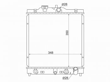 Радиатор двигателя SAT (трубчатый, МКПП/АКПП) Honda Civic EJ,EK,EM седан дорестайлинг (1995-1998)