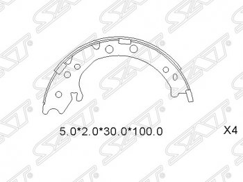 1 649 р. Колодки ручного тормоза SAT Honda CR-V RE1,RE2,RE3,RE4,RE5,RE7 рестайлинг (2009-2012)  с доставкой в г. Горно‑Алтайск. Увеличить фотографию 1