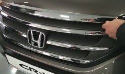 2 999 р. Накладка на капот СТ Honda CR-V RM1,RM3,RM4 дорестайлинг (2012-2015)  с доставкой в г. Горно‑Алтайск. Увеличить фотографию 2