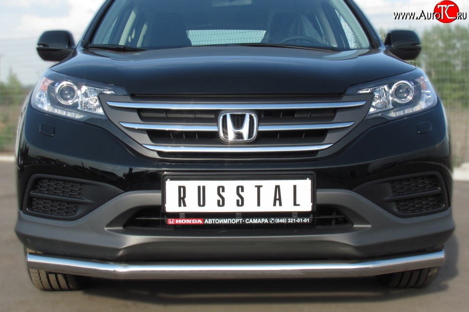 15 249 р. Одинарная защита переднего бампера диаметром 63 мм SLITKOFF  Honda CR-V  RM1,RM3,RM4 (2012-2015) дорестайлинг  с доставкой в г. Горно‑Алтайск