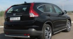 14 849 р. Защита порогов из круглой трубы диаметром 63 мм Russtal Honda CR-V RM1,RM3,RM4 дорестайлинг (2012-2015) (Защита порогов с со скосами на торцах (вариант 1))  с доставкой в г. Горно‑Алтайск. Увеличить фотографию 8