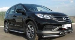 24 649 р. Широкая защита порогов SLITKOFF  Honda CR-V  RM1,RM3,RM4 (2012-2015) дорестайлинг  с доставкой в г. Горно‑Алтайск. Увеличить фотографию 2