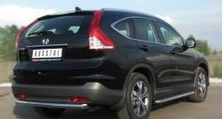 13 449 р. Одинарная защита заднего бампера из трубы диаметром 63 мм SLITKOFF  Honda CR-V  RM1,RM3,RM4 (2012-2015) дорестайлинг  с доставкой в г. Горно‑Алтайск. Увеличить фотографию 4