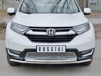 1 799 р. Решетка радиатора Russtal (лист)  Honda CR-V  RW,RT (2016-2020) дорестайлинг (Неокрашенная)  с доставкой в г. Горно‑Алтайск. Увеличить фотографию 3