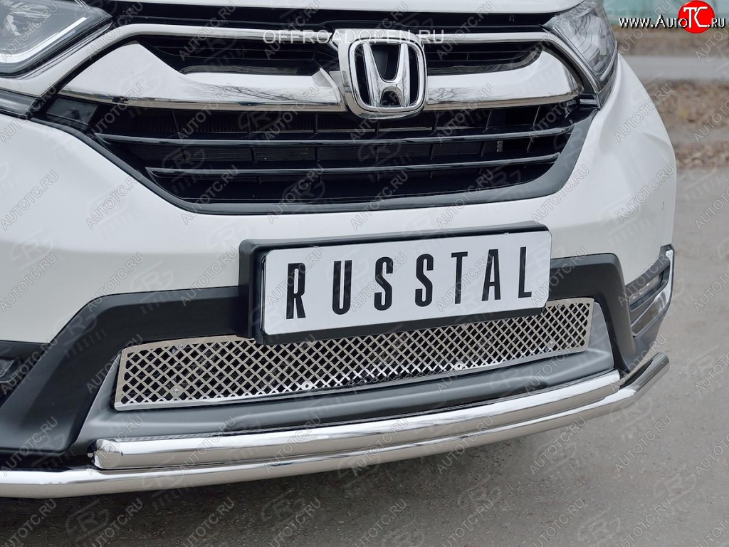 1 799 р. Решетка радиатора Russtal (лист)  Honda CR-V  RW,RT (2016-2020) дорестайлинг (Неокрашенная)  с доставкой в г. Горно‑Алтайск