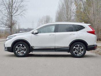 24 649 р. Широкая защита порогов с листом SLITKOFF  Honda CR-V  RW,RT (2016-2020) дорестайлинг  с доставкой в г. Горно‑Алтайск. Увеличить фотографию 2