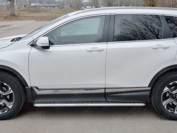 22 999 р. Широкая защита порогов SLITKOFF v2  Honda CR-V  RW,RT (2016-2020) дорестайлинг  с доставкой в г. Горно‑Алтайск. Увеличить фотографию 2