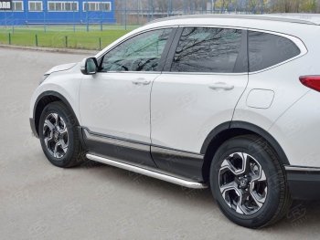 43 999 р. Широкая защита порогов из трубы диаметром 63 мм SLITKOFF v3  Honda CR-V  RW,RT (2016-2020) дорестайлинг  с доставкой в г. Горно‑Алтайск. Увеличить фотографию 3