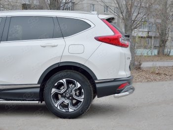 17 799 р. Защита заднего бампера (Ø63 и 42, дуги, нержавейка) SLITKOFF  Honda CR-V  RW,RT (2016-2020) дорестайлинг  с доставкой в г. Горно‑Алтайск. Увеличить фотографию 4