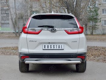 14 549 р. Защита заднего бампера (Ø63 мм, нержавейка) SLITKOFF Honda CR-V RW,RT дорестайлинг (2016-2020)  с доставкой в г. Горно‑Алтайск. Увеличить фотографию 2