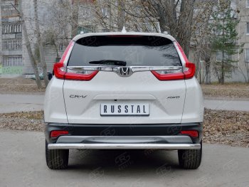 16 999 р. Защита заднего бампера (Ø63 мм, нержавейка) SLITKOFF Honda CR-V RW,RT дорестайлинг (2016-2020)  с доставкой в г. Горно‑Алтайск. Увеличить фотографию 2