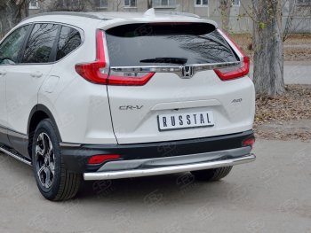 16 999 р. Защита заднего бампера (Ø63 мм, нержавейка) SLITKOFF Honda CR-V RW,RT дорестайлинг (2016-2020)  с доставкой в г. Горно‑Алтайск. Увеличить фотографию 3