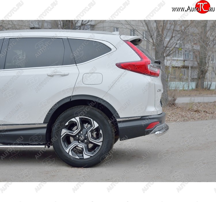 14 549 р. Защита заднего бампера (Ø63 мм, нержавейка) SLITKOFF Honda CR-V RW,RT дорестайлинг (2016-2020)  с доставкой в г. Горно‑Алтайск