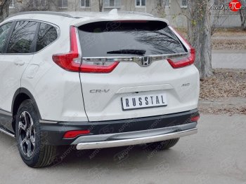 15 649 р. Защита заднего бампера (Ø75x42 мм, нержавейка) Russtal Honda CR-V RW,RT дорестайлинг (2016-2020)  с доставкой в г. Горно‑Алтайск. Увеличить фотографию 3