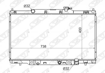 Радиатор двигателя SAT (пластинчатый, МКПП/АКПП) Honda Element 1 YH дорестайлинг (2003-2006)