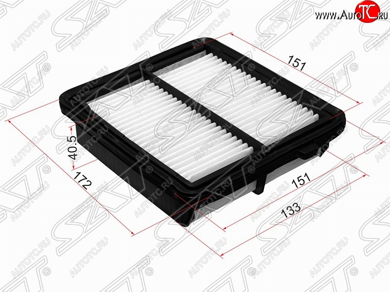 329 р. Фильтр воздушный двигателя SAT (172/151х.151/133х40.5 mm)  Honda Insight  ZE2 (2009-2014) хэтчбэк 5 дв. дорестайлинг, хэтчбэк 5 дв. рестайлинг  с доставкой в г. Горно‑Алтайск