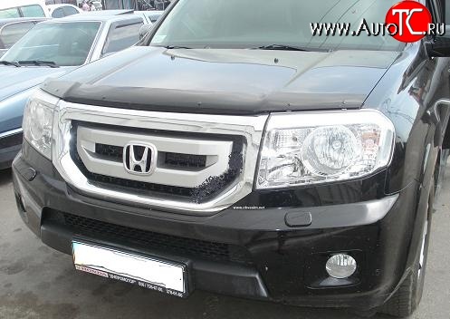 2 999 р. Дефлектор капота NovLine Honda Pilot YF4 дорестайлинг (2008-2011)  с доставкой в г. Горно‑Алтайск