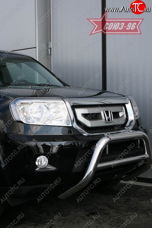 20 114 р. Защита переднего бампера Souz-96 (d76) Honda Pilot YF4 дорестайлинг (2008-2011)  с доставкой в г. Горно‑Алтайск