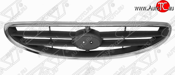 1 469 р. Решётка радиатора SAT  Hyundai Accent  2 LC (1999-2012) седан дорестайлинг (ТагАЗ) (Неокрашенная)  с доставкой в г. Горно‑Алтайск