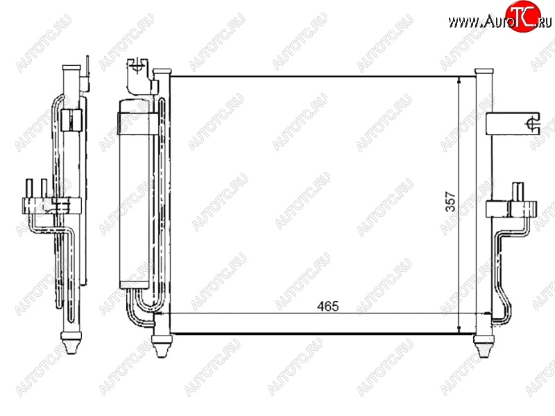 5 599 р. Радиатор кондиционера (MT) SAT  Hyundai Accent  седан ТагАЗ (2001-2012)  с доставкой в г. Горно‑Алтайск