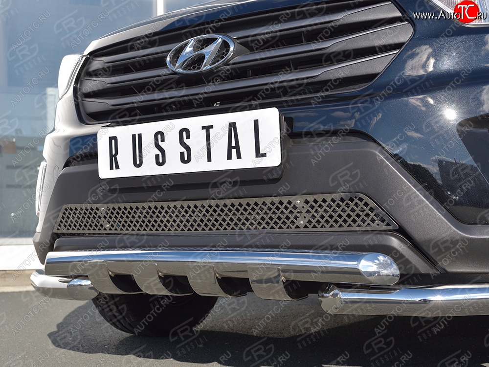 2 989 р. Решетка радиатора Russtal Hyundai Creta GS дорестайлинг (2015-2019)  с доставкой в г. Горно‑Алтайск