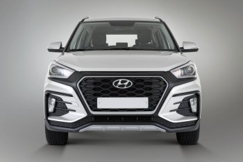 22 499 р. Передний бампер Xmug Hyundai Creta GS дорестайлинг (2015-2019) (Неокрашенный)  с доставкой в г. Горно‑Алтайск. Увеличить фотографию 2