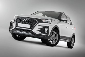 22 499 р. Передний бампер Xmug Hyundai Creta GS дорестайлинг (2015-2019) (Неокрашенный)  с доставкой в г. Горно‑Алтайск. Увеличить фотографию 3