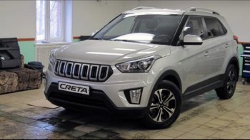 8 099 р. Решётка радиатора Next Hyundai Creta GS дорестайлинг (2015-2019) (цвет: Чёрный матовый с серебристым выделением ноздрей)  с доставкой в г. Горно‑Алтайск. Увеличить фотографию 4