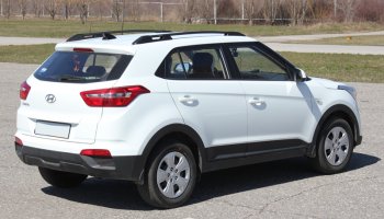 8 199 р. Комплект рейлингов АПС  Hyundai Creta  GS (2015-2021) дорестайлинг, рестайлинг (Серебристые без поперечин )  с доставкой в г. Горно‑Алтайск. Увеличить фотографию 7