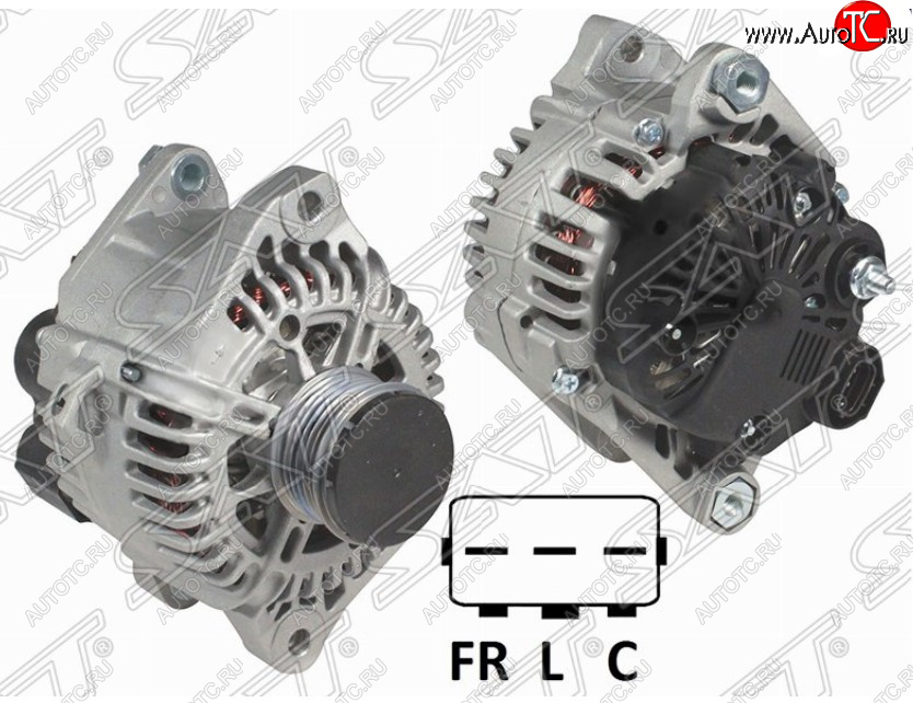 15 849 р. Генератор SAT (2,0/2,4, 12V 110A) Hyundai IX35 LM рестайлинг (2013-2018)  с доставкой в г. Горно‑Алтайск