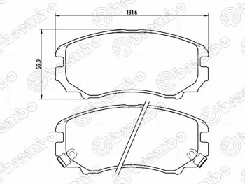 Комплект передних тормозных колодок BREMBO Hyundai Tucson LM (2010-2017)