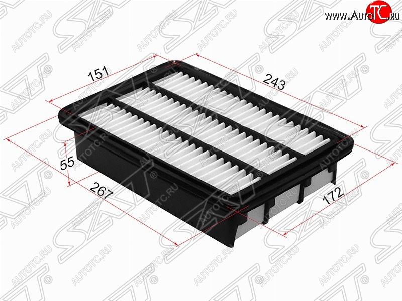 399 р. Фильтр воздушный двигателя SAT  Hyundai Santa Fe  CM (2006-2012) дорестайлинг, рестайлинг  с доставкой в г. Горно‑Алтайск