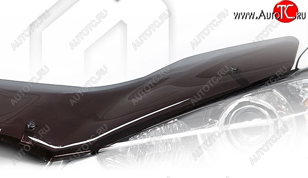 2 059 р. Дефлектор капота CA-Plastiс  Hyundai Grand Santa Fe  1 DM (2013-2016) дорестайлинг (Classic полупрозрачный, Без надписи)  с доставкой в г. Горно‑Алтайск