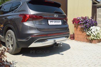 14 799 р. Фаркоп Petroil Tuning (съемный квадрат) Hyundai Santa Fe TM рестайлинг (2020-2022)  с доставкой в г. Горно‑Алтайск. Увеличить фотографию 2