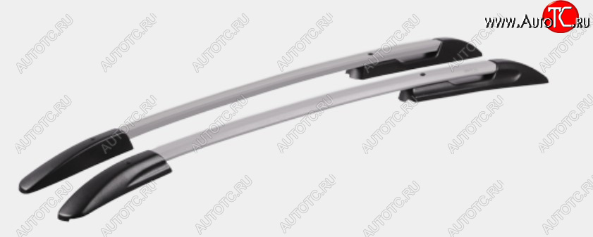 13 149 р. Комплект рейлингов АПС  Hyundai Solaris  RBr (2010-2017) хэтчбэк дорестайлинг, хэтчбэк рестайлинг (Черно-серые, поперечины черные, крепление скоба, L1300)  с доставкой в г. Горно‑Алтайск