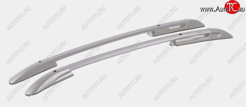 13 149 р. Комплект рейлингов АПС  Hyundai Solaris  RBr (2010-2017) хэтчбэк дорестайлинг, хэтчбэк рестайлинг (Серебристые, поперечины серые, крепление скоба, L1300)  с доставкой в г. Горно‑Алтайск