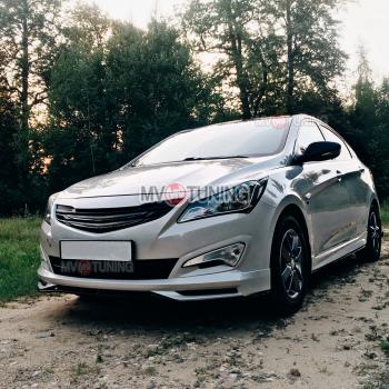 6 999 р. Решётка радиатора ZEUS Hyundai Solaris RBr седан рестайлинг (2014-2017) (Неокрашенная)  с доставкой в г. Горно‑Алтайск. Увеличить фотографию 2