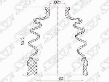 429 р. Пыльник ШРУСа (внутренний/передний) SAT  Hyundai Solaris  RBr (2010-2014), KIA Rio  3 QB (2011-2017)  с доставкой в г. Горно‑Алтайск. Увеличить фотографию 1