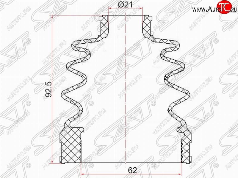 429 р. Пыльник ШРУСа (внутренний/передний) SAT  Hyundai Solaris  RBr (2010-2014), KIA Rio  3 QB (2011-2017)  с доставкой в г. Горно‑Алтайск