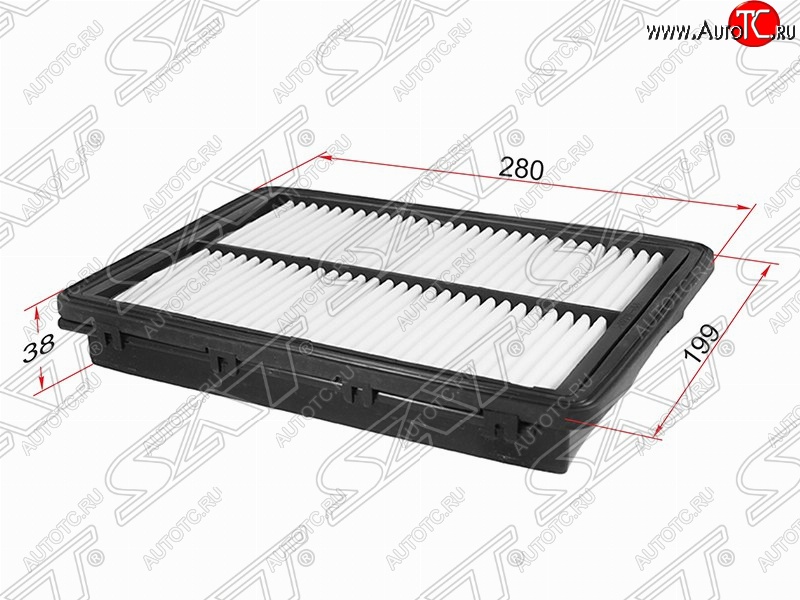 299 р. Фильтр воздушный двигателя (2.0, 2.4) SAT (280х199х38 mm)  Hyundai Sonata  LF (2017-2019), KIA Optima ( 4 JF,  JF) (2016-2020)  с доставкой в г. Горно‑Алтайск