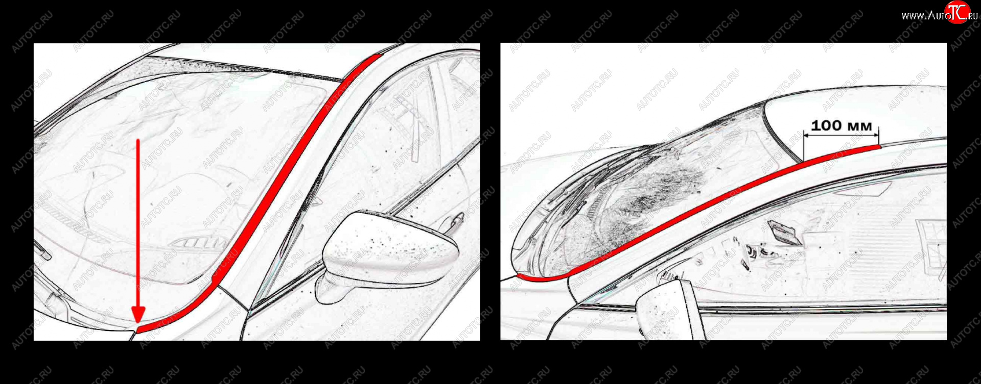 2 199 р. Водостоки лобового стекла Стрелка 11  Hyundai Sonata  EF (2001-2013) рестайлинг ТагАЗ  с доставкой в г. Горно‑Алтайск