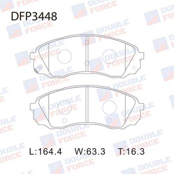 Комплект передних тормозных колодок Double Force Hyundai Starex/Grand Starex/H1 TQ рестайлинг (2014-2018)