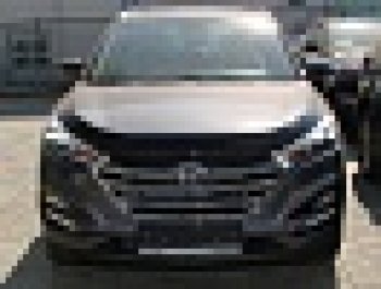 2 799 р. Дефлектор капота SIM Hyundai Tucson TL дорестайлинг (2015-2018)  с доставкой в г. Горно‑Алтайск. Увеличить фотографию 2