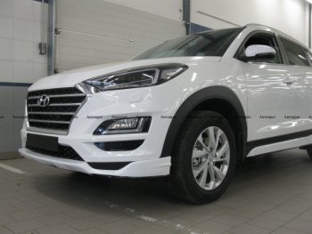 6 799 р. Юбка переднего бампера АВТОКРАТ Hyundai Tucson TL рестайлинг (2018-2021) (Неокрашенная)  с доставкой в г. Горно‑Алтайск. Увеличить фотографию 3