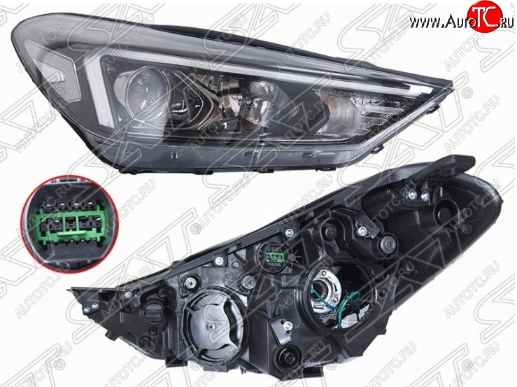 20 449 р. Правая передняя фара SAT (LED) Hyundai Tucson TL рестайлинг (2018-2021)  с доставкой в г. Горно‑Алтайск