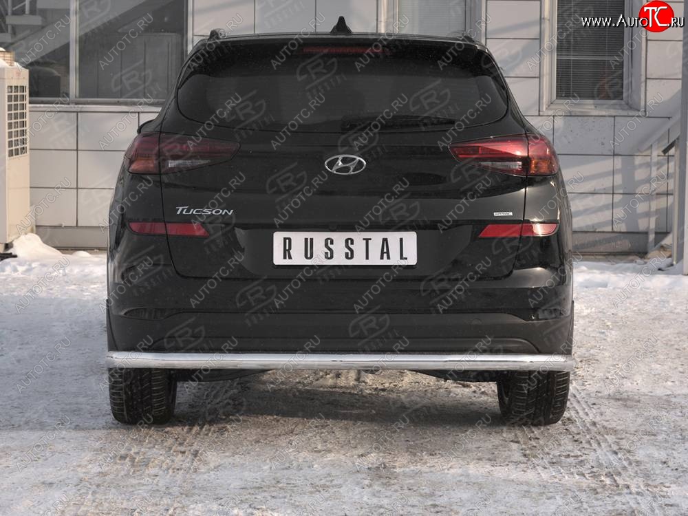 16 999 р. Защита заднего бампера (Ø63 мм, нержавейка) RUSSTAL Hyundai Tucson TL рестайлинг (2018-2021)  с доставкой в г. Горно‑Алтайск