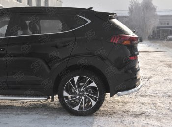 16 999 р. Защита заднего бампера (Ø63 мм, нержавейка) RUSSTAL Hyundai Tucson TL рестайлинг (2018-2021)  с доставкой в г. Горно‑Алтайск. Увеличить фотографию 2