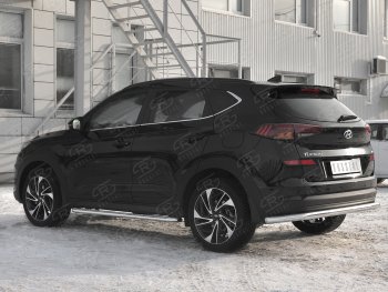 16 999 р. Защита заднего бампера (Ø63 мм, нержавейка) RUSSTAL Hyundai Tucson TL рестайлинг (2018-2021)  с доставкой в г. Горно‑Алтайск. Увеличить фотографию 4